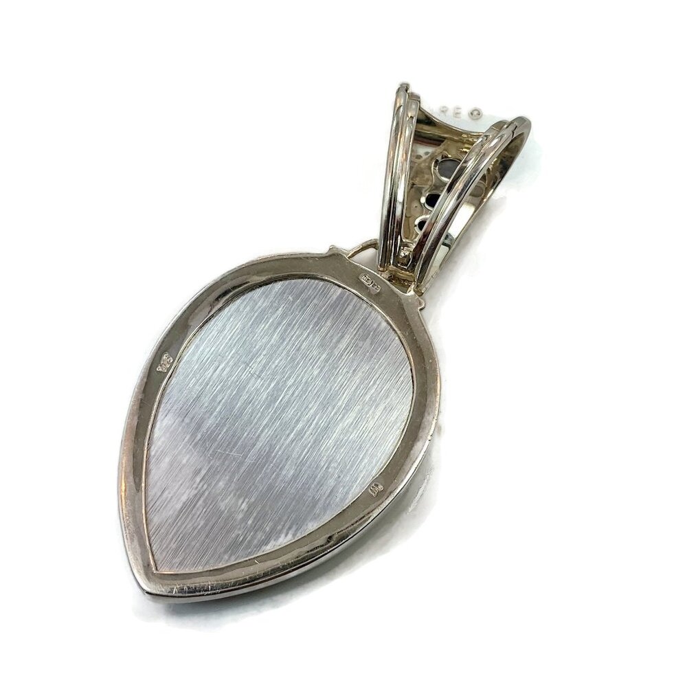 Druzy Pendant, Amethyst, Sterling Silver, Iolite, Blue Topaz, Calcedony, Sajen - Picture 5 of 7